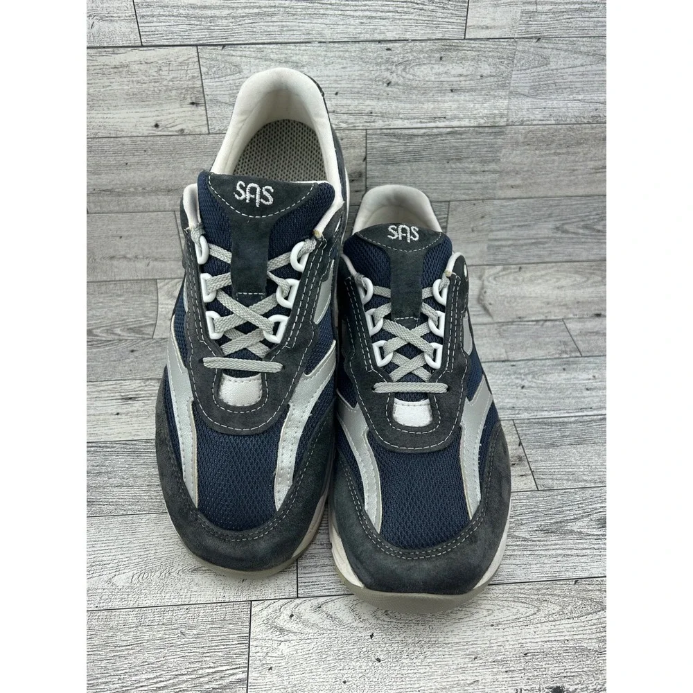 SAS Tour Mesh Navy Silver Walking‎ Shoes Women Sz 9M F9920568 5